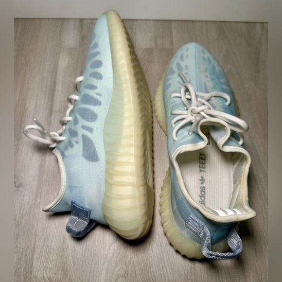 Adidas Yeezy Boost 350 V2 Mono‎ Ice Blue Canvas Shoes Mens 8 - Picture 9 of 12